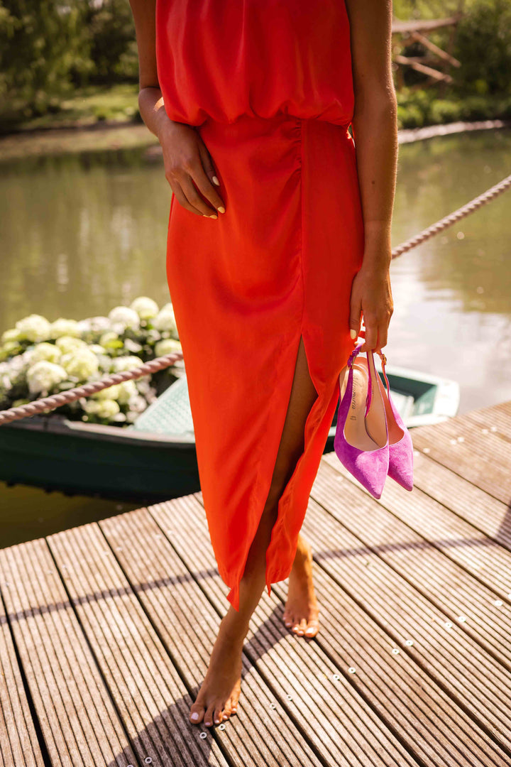 Fallon | Women's Halter Midi Dress - image 6