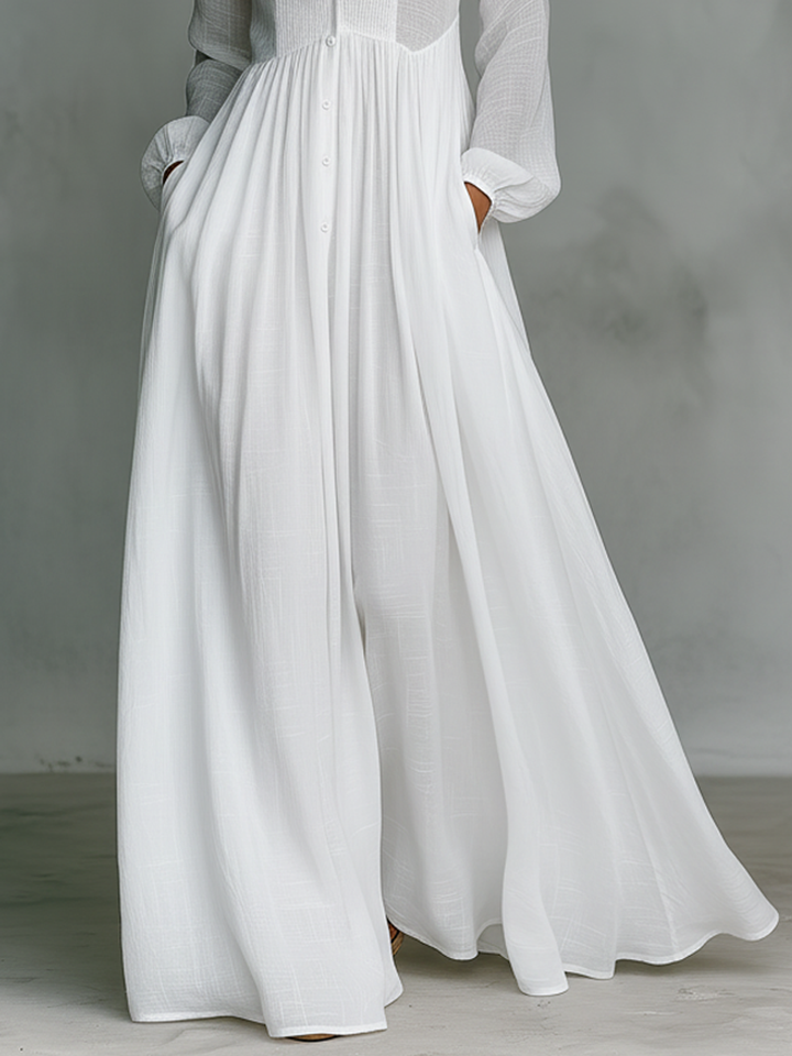 Serena | Fluid Button Maxi Dress