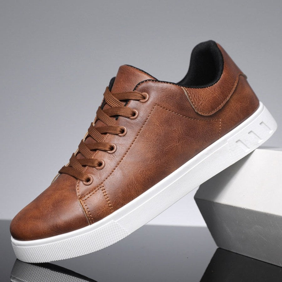 Finn | Men's Leather Trainers, Smart Casual Shoes | The Shrader Sisters | Black