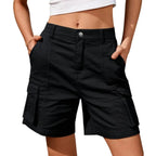 Florence | Women's Cargo Shorts with Lateral Pockets, Relaxed-Fit Shorts | The Shrader Sisters