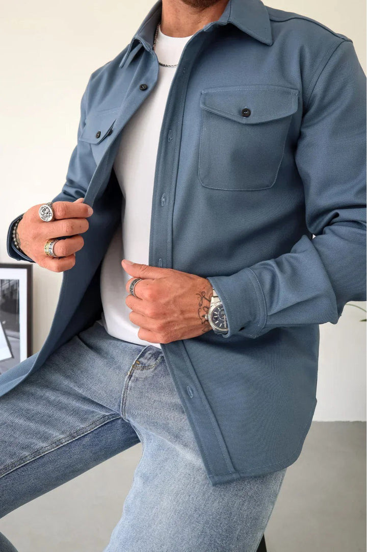 Flynn | Men's Casual Overshirt, Relaxed Layering Shirt | The Shrader Sisters