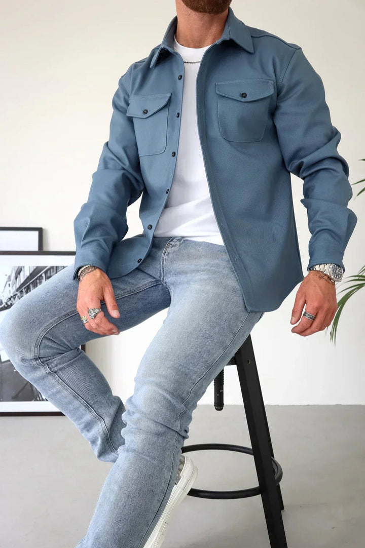 Flynn | Men's Casual Overshirt, Relaxed Layering Shirt | The Shrader Sisters