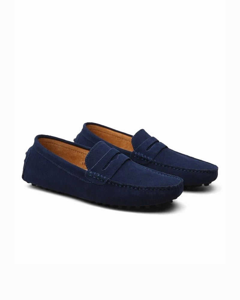 Flynn | Men's Suede-Effect Loafers, Slip-On Comfort Loafers | The Shrader Sisters