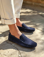Flynn | Men's Suede-Effect Loafers, Slip-On Comfort Loafers | The Shrader Sisters