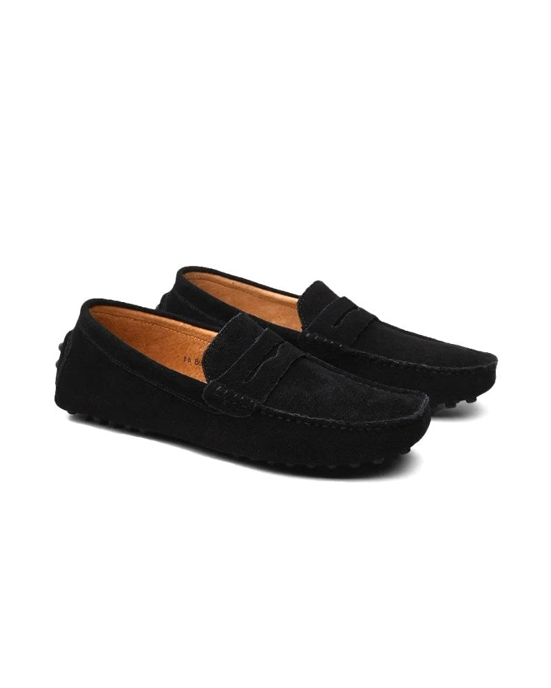 Flynn | Men's Suede-Effect Loafers, Slip-On Comfort Loafers | The Shrader Sisters