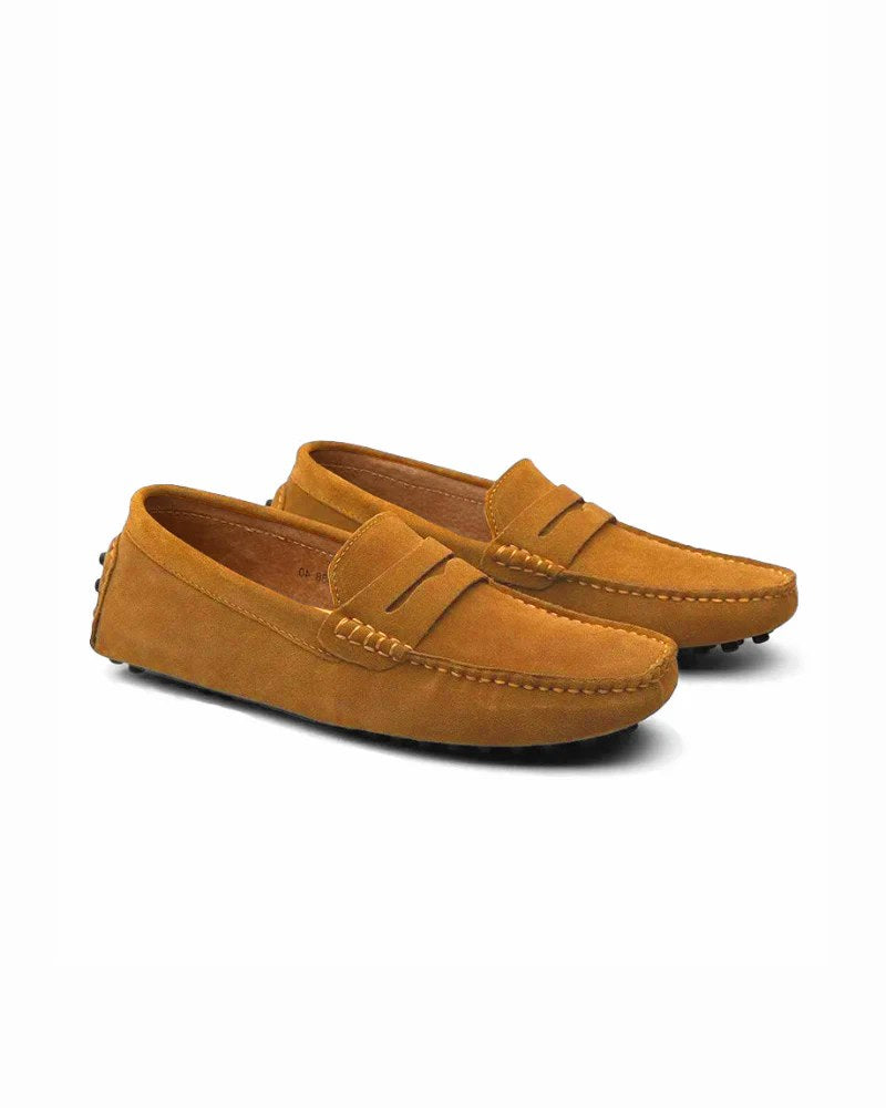 Flynn | Men's Suede-Effect Loafers, Slip-On Comfort Loafers | The Shrader Sisters