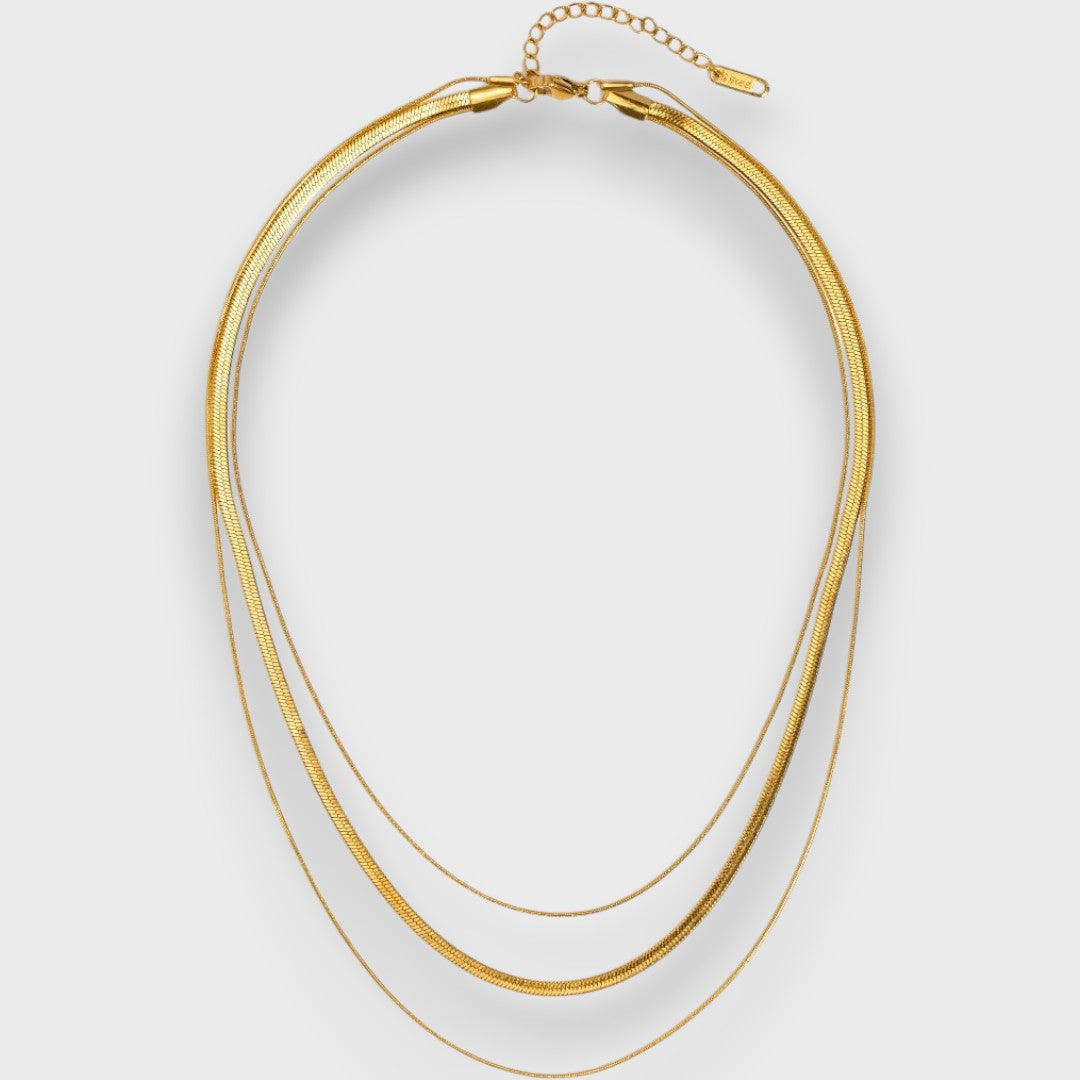 Solenne – Gold-Plated Layered Necklace