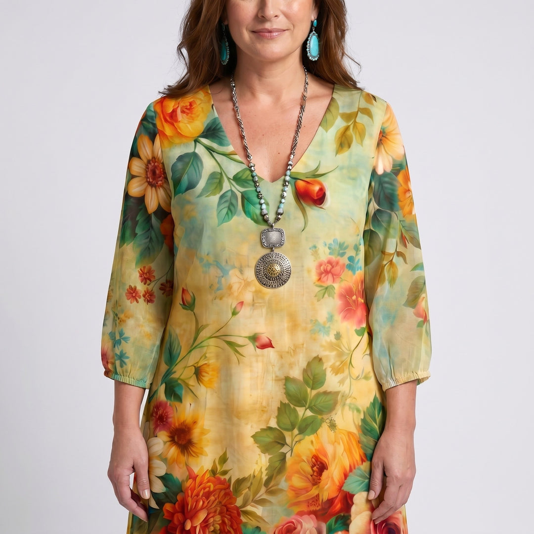 Hadley | Women's Boho Floral Midi Dress - image 5