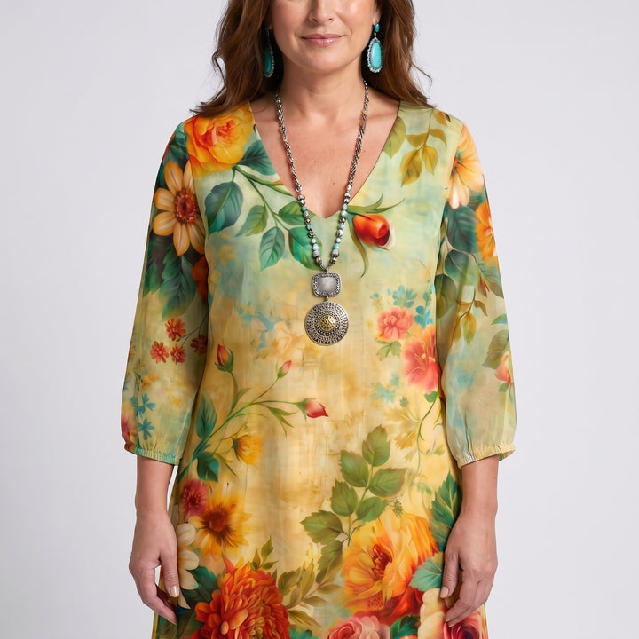Hadley | Women's Boho Floral Midi Dress - image 5