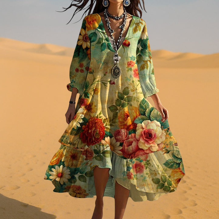 Hadley | Women's Boho Floral Midi Dress - image 9