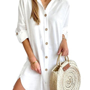 Hadley | Women's Button-Up Shirt Midi Dress