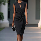 Hailey | Women's Elegant Midi Dress, Flowy Summer Occasionwear for Holidays and Special Events, Flowy Summer Occasionwear for Holidays and Special Events - image 7