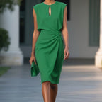 Hailey | Women's Elegant Midi Dress, Flowy Summer Occasionwear for Holidays and Special Events, Flowy Summer Occasionwear for Holidays and Special Events - image 8