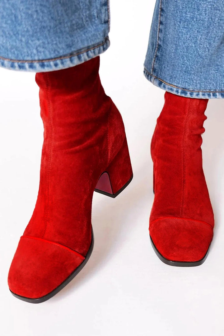 Hailey | Women's Square Toe Heeled Boots - image 8