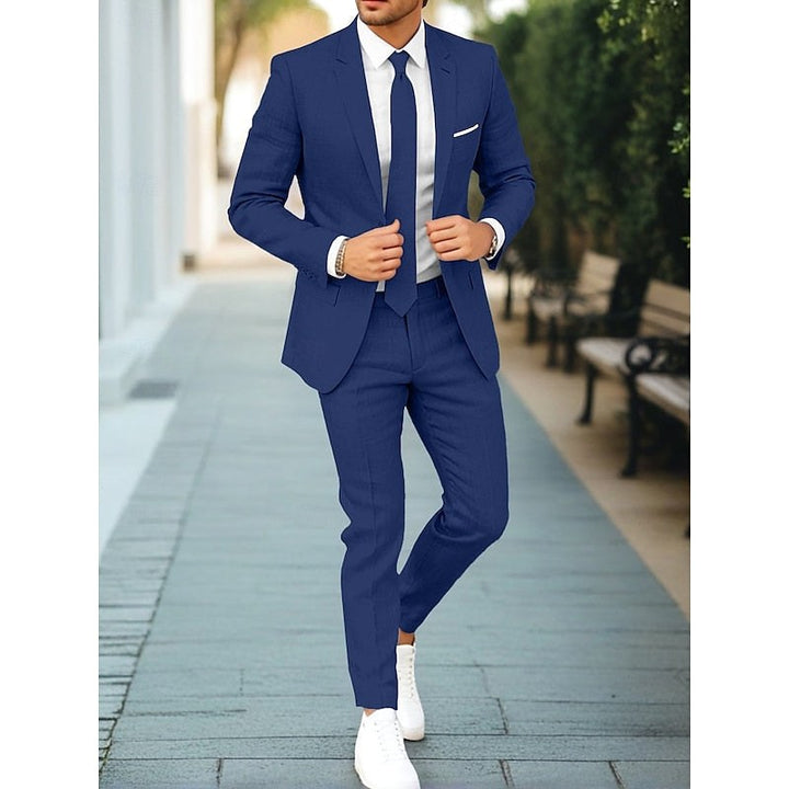 Hamish | Men's Casual Two-Piece Suit, Modern Tailored Suit | The Shrader Sisters | Navy Blue