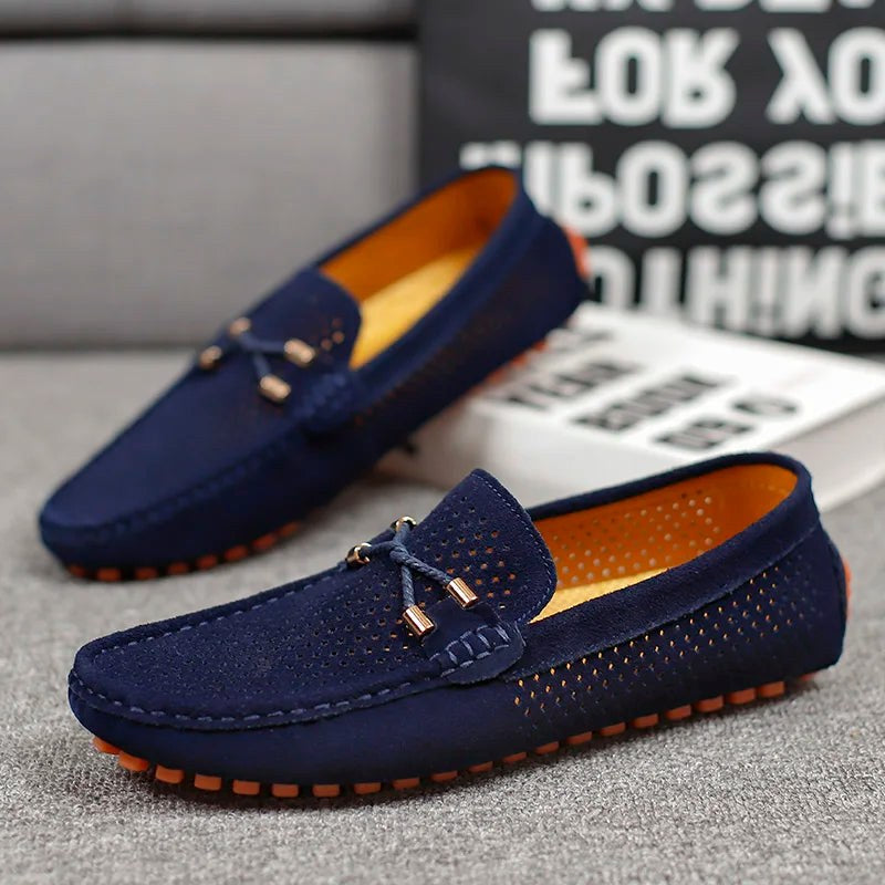 Hamish | Men's Slip-On Loafers, Casual Everyday Loafers | The Shrader Sisters | Black