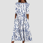 Harper | Women's Coastal Floral Midi Dress, Lightweight Summer Dress for Holidays and Resort Wear, Lightweight Summer Dress for Holidays and Resort Wear - image 1