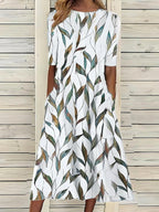 Harper | Women's Coastal Floral Midi Dress, Lightweight Summer Dress for Holidays and Resort Wear, Lightweight Summer Dress for Holidays and Resort Wear - image 3
