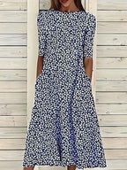 Harper | Women's Coastal Floral Midi Dress, Lightweight Summer Dress for Holidays and Resort Wear, Lightweight Summer Dress for Holidays and Resort Wear - image 4