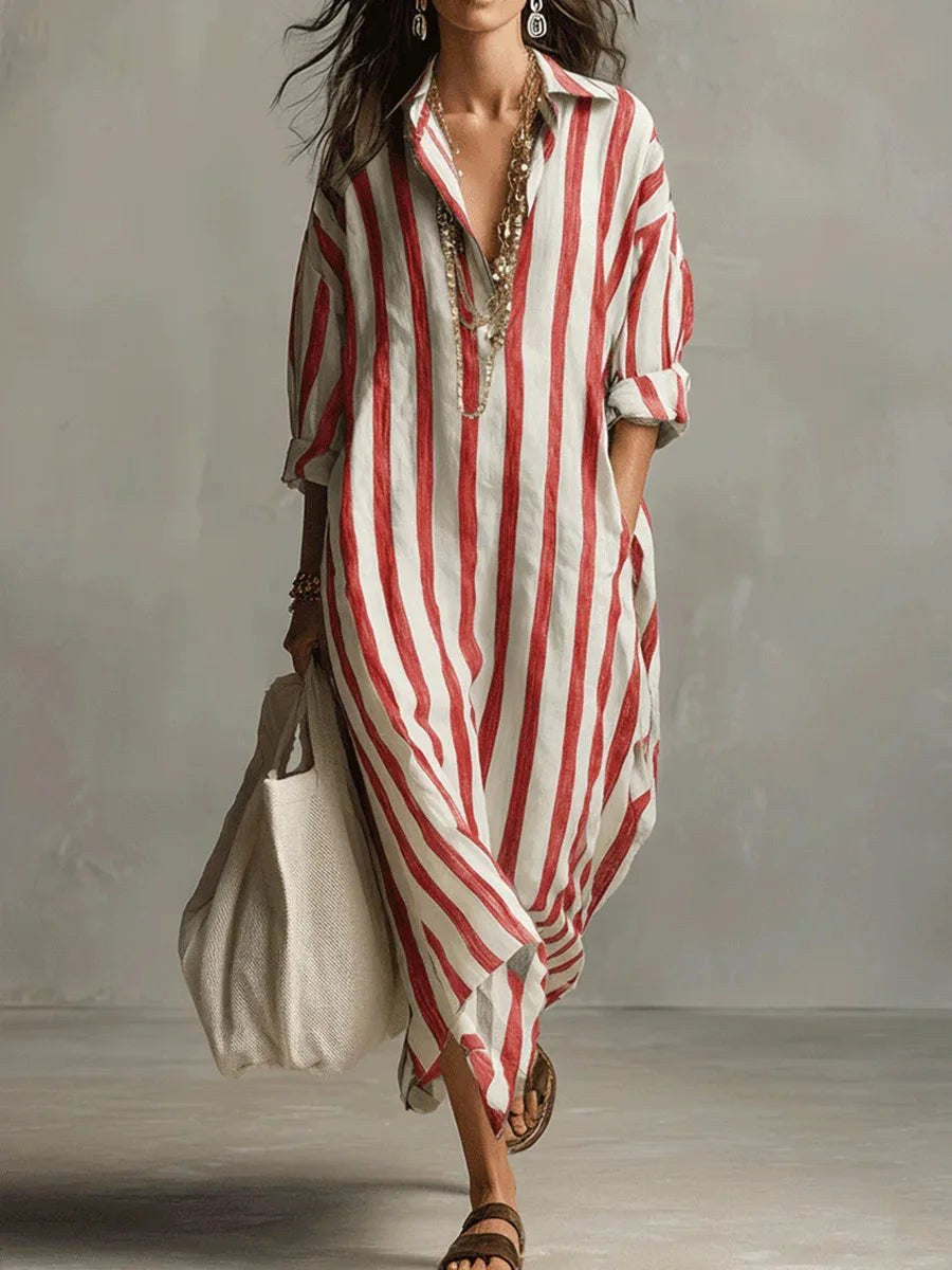 Harper | Women's Linen Long Shirt Dress - image 6