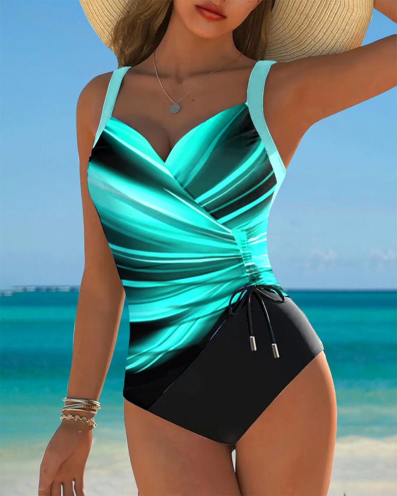 Harper | Women's One-Piece Swimsuit with Lace-Up Details, Flattering Summer Swimwear for Holidays and Beach Days, Flattering Summer Swimwear for Holidays and Beach Days - image 2
