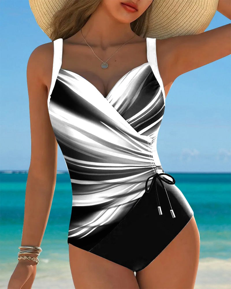 Harper | Women's One-Piece Swimsuit with Lace-Up Details, Flattering Summer Swimwear for Holidays and Beach Days, Flattering Summer Swimwear for Holidays and Beach Days - image 3