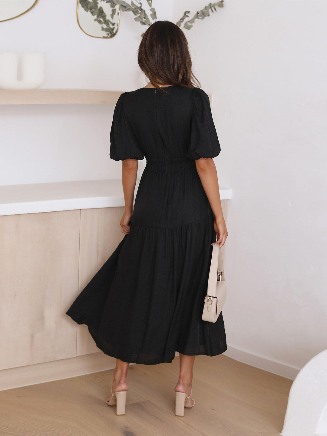 Harper | Women's Puff Sleeve Midi Dress - image 6