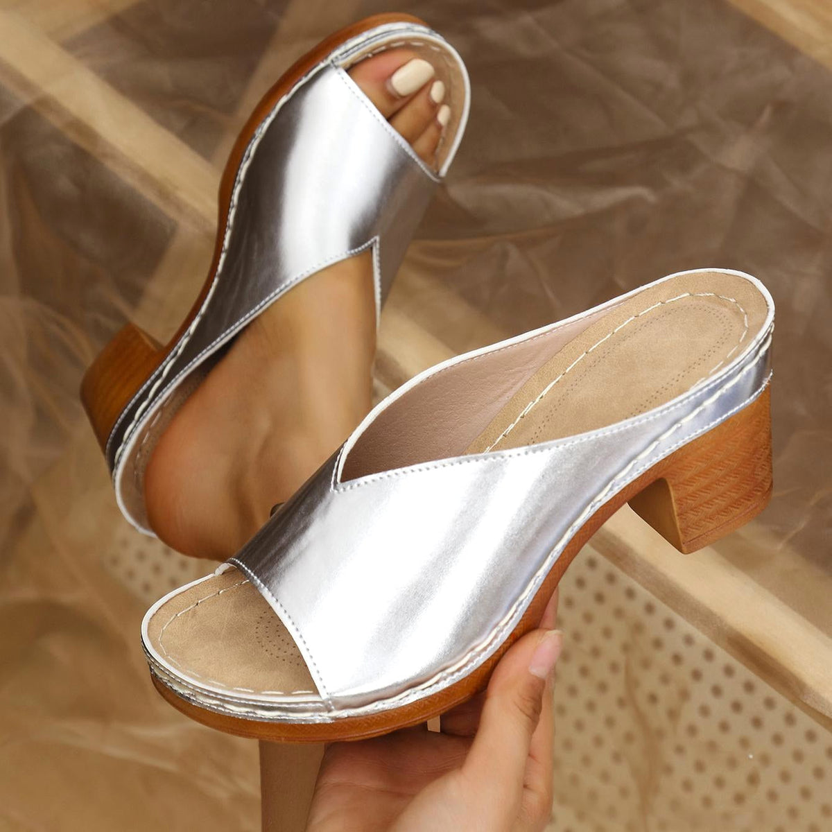 Harriet | Women's Orthopaedic Block Heel Sandals, Supportive Arch Sandals | The Shrader Sisters