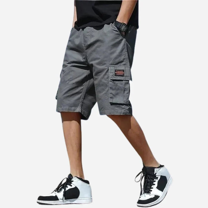 Harvey | Men's Cargo Shorts, Loose-Fit Shorts with Storage Pockets | The Shrader Sisters | Black