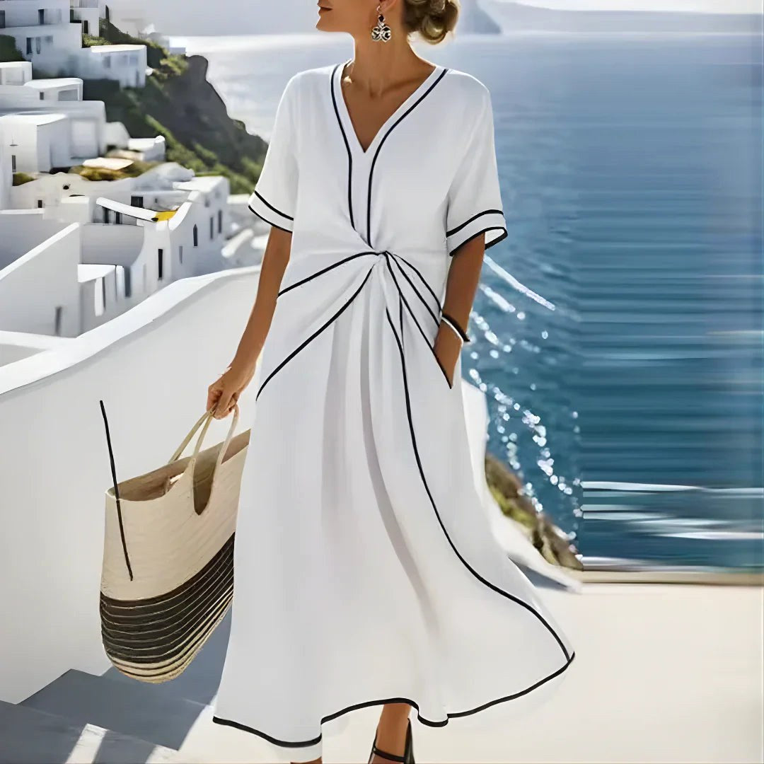 Hazel | Women's Casual Linen Shift Dress - image 5