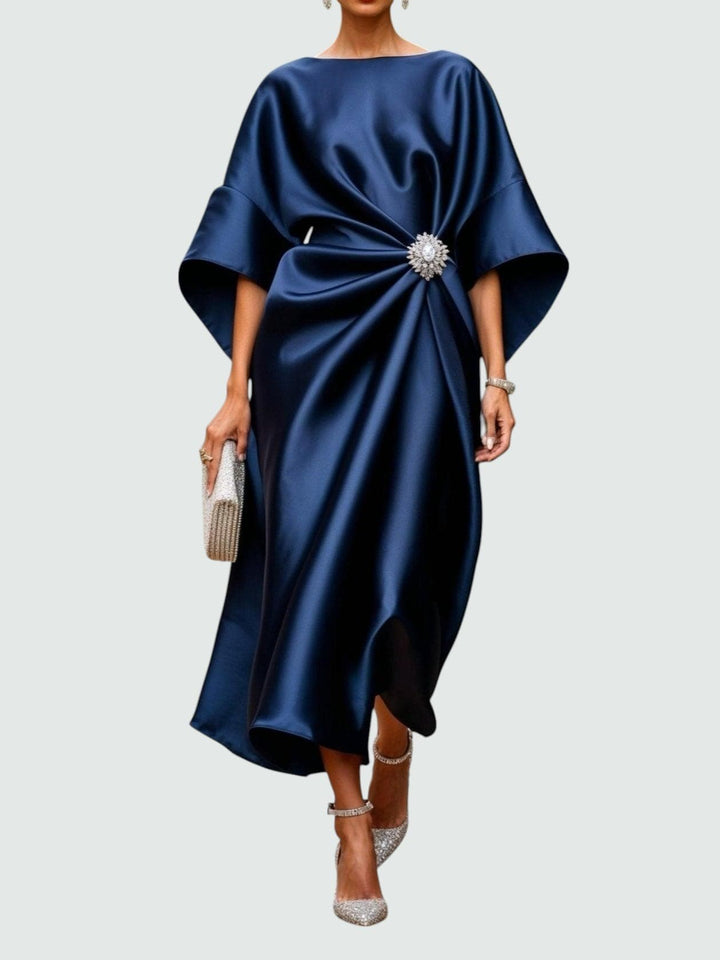 Heather | Women's Elegant Long Dress - Navy