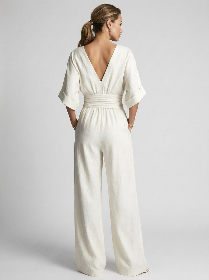 Helena | Women's Elegant Wide-Leg Jumpsuit - image 2