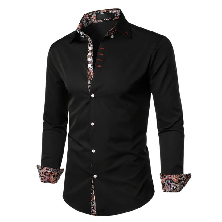 Hudson | Men's Paisley Accent Shirt, Smart Casual Shirt | The Shrader Sisters