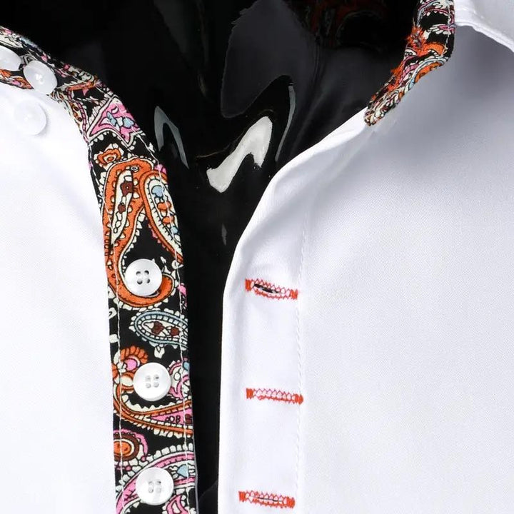 Hudson | Men's Paisley Accent Shirt, Smart Casual Shirt | The Shrader Sisters