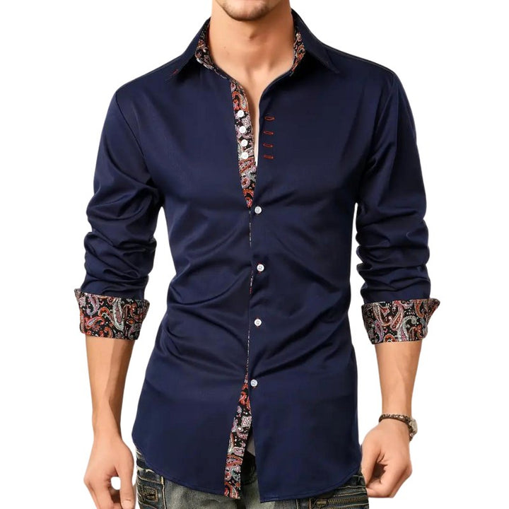 Hudson | Men's Paisley Accent Shirt, Smart Casual Shirt | The Shrader Sisters