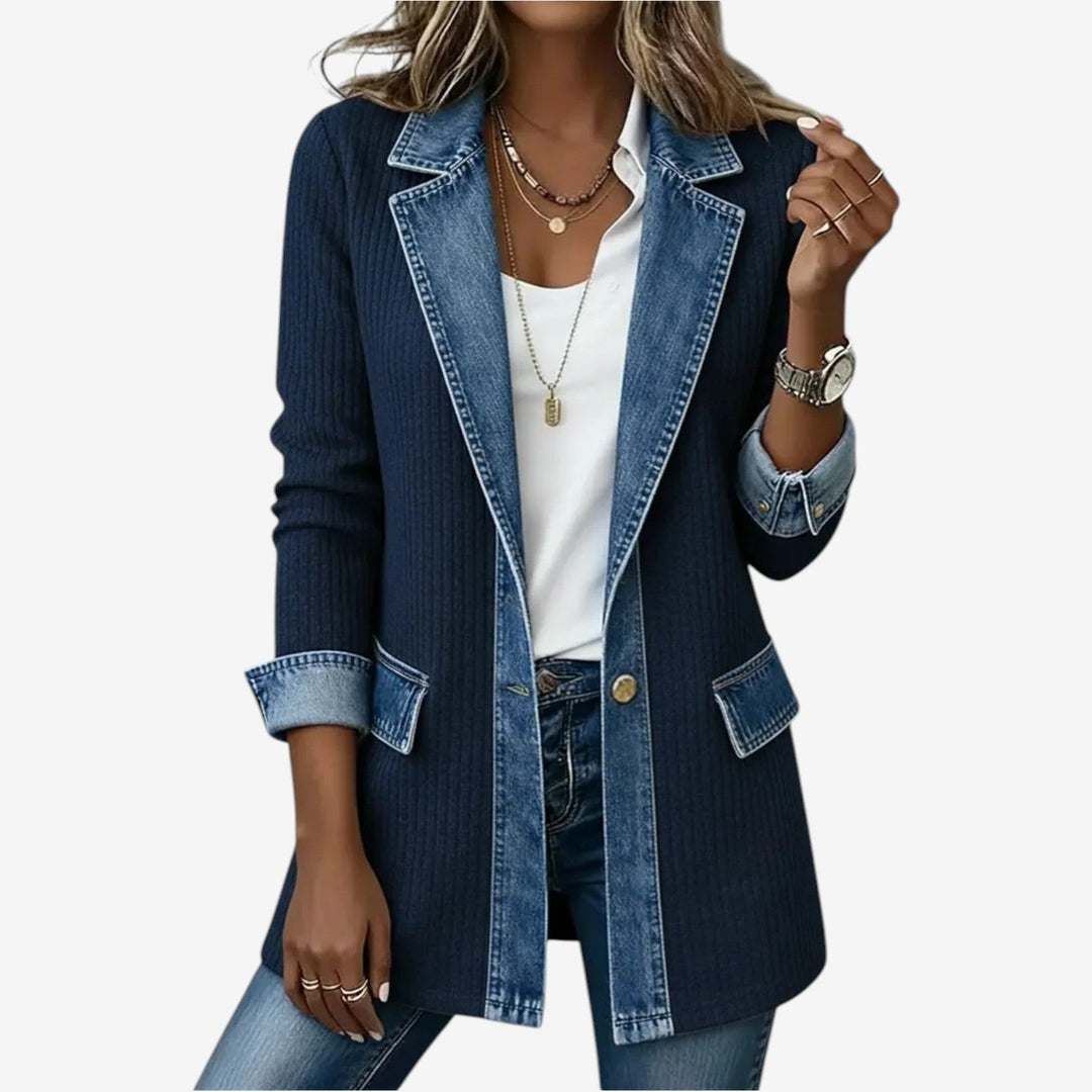 Tirexa | Modern Layered Effect Denim Jacket