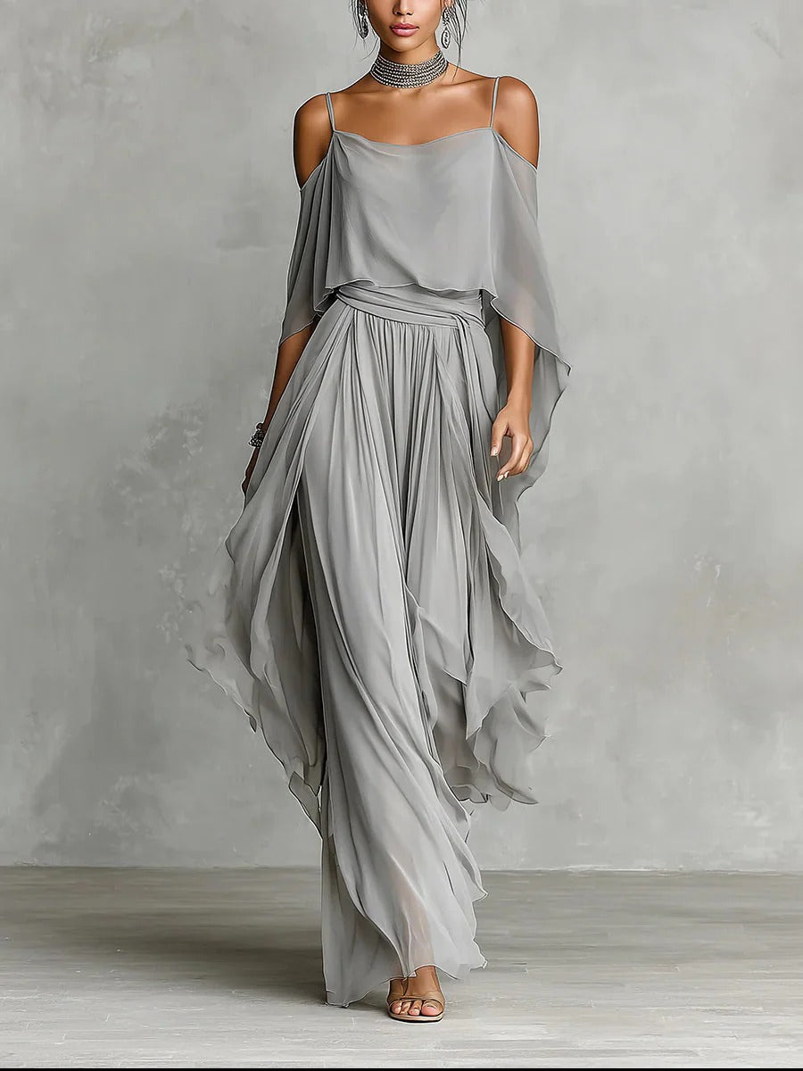 Isabelle | Fluid Gray Two-Piece Set