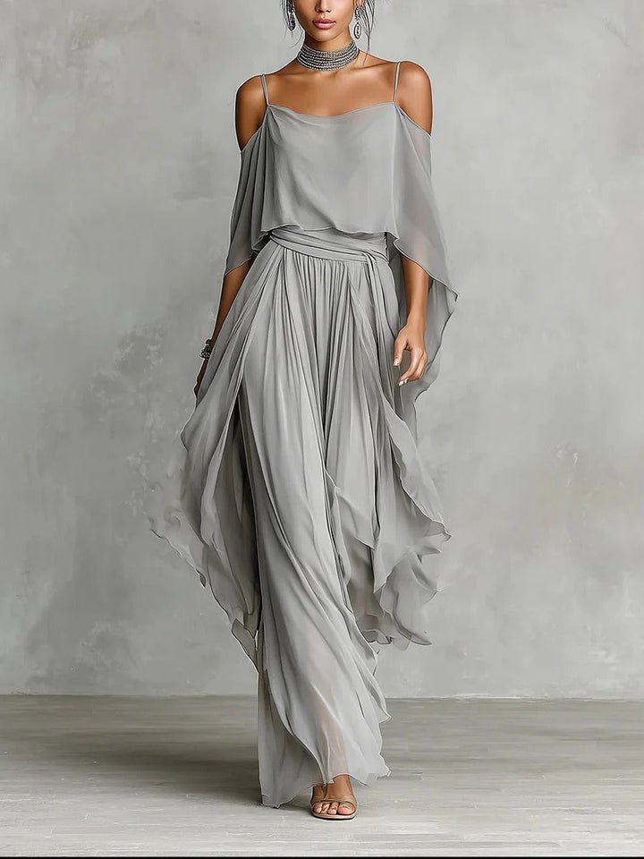 Isabelle | Fluid Gray Two-Piece Set