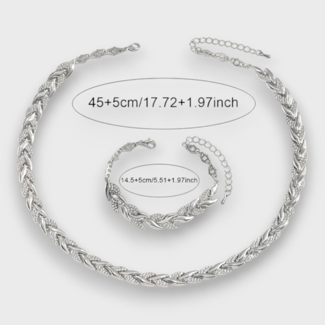 Naria – Elegance Rhinestone Fishtail Jewelry Set
