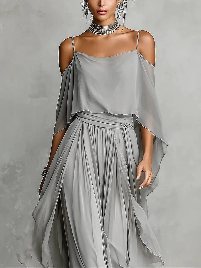 Isabelle | Fluid Gray Two-Piece Set