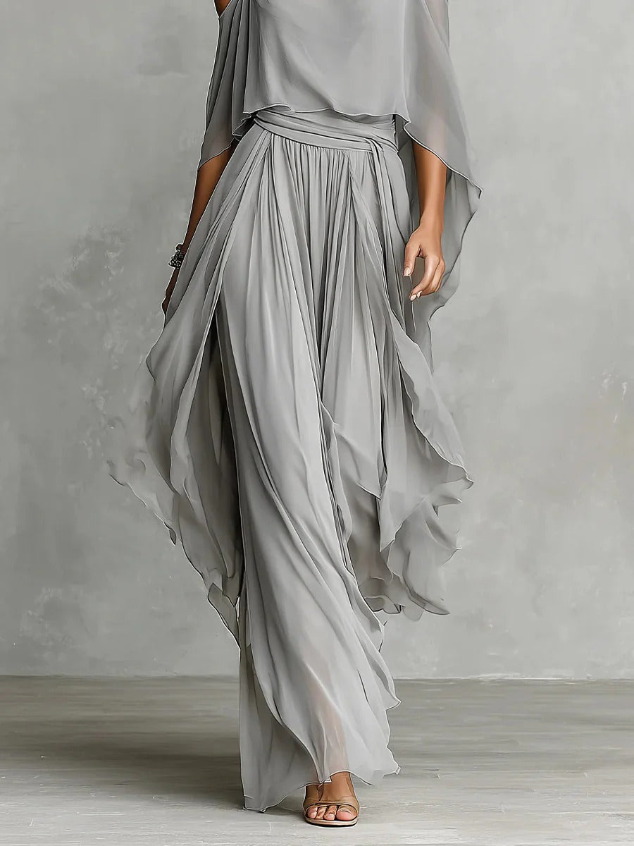 Isabelle | Fluid Gray Two-Piece Set