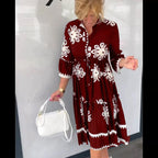 Imogen | Women's Floral Print Midi Dress, Elegant Summer Dress | The Shrader Sisters