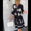 Imogen | Women's Floral Print Midi Dress, Elegant Summer Dress | The Shrader Sisters