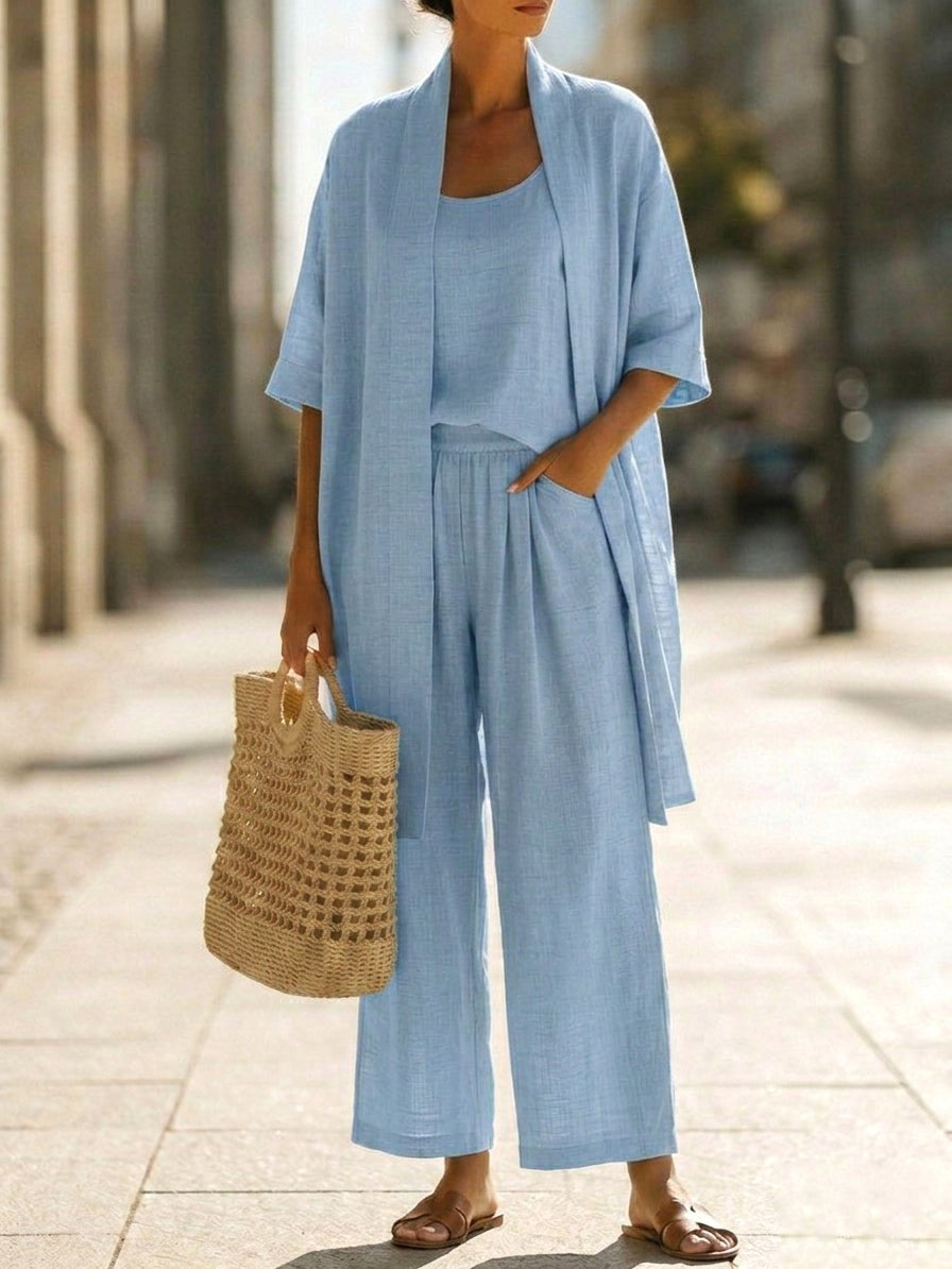 Isabella | Women's Linen-Cotton Three-Piece Set - image 3