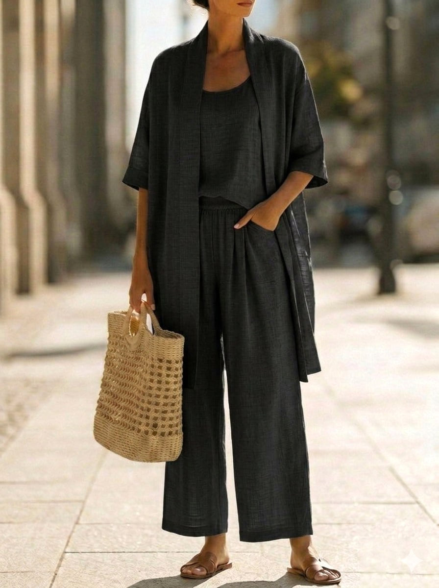 Isabella | Women's Linen-Cotton Three-Piece Set - image 5