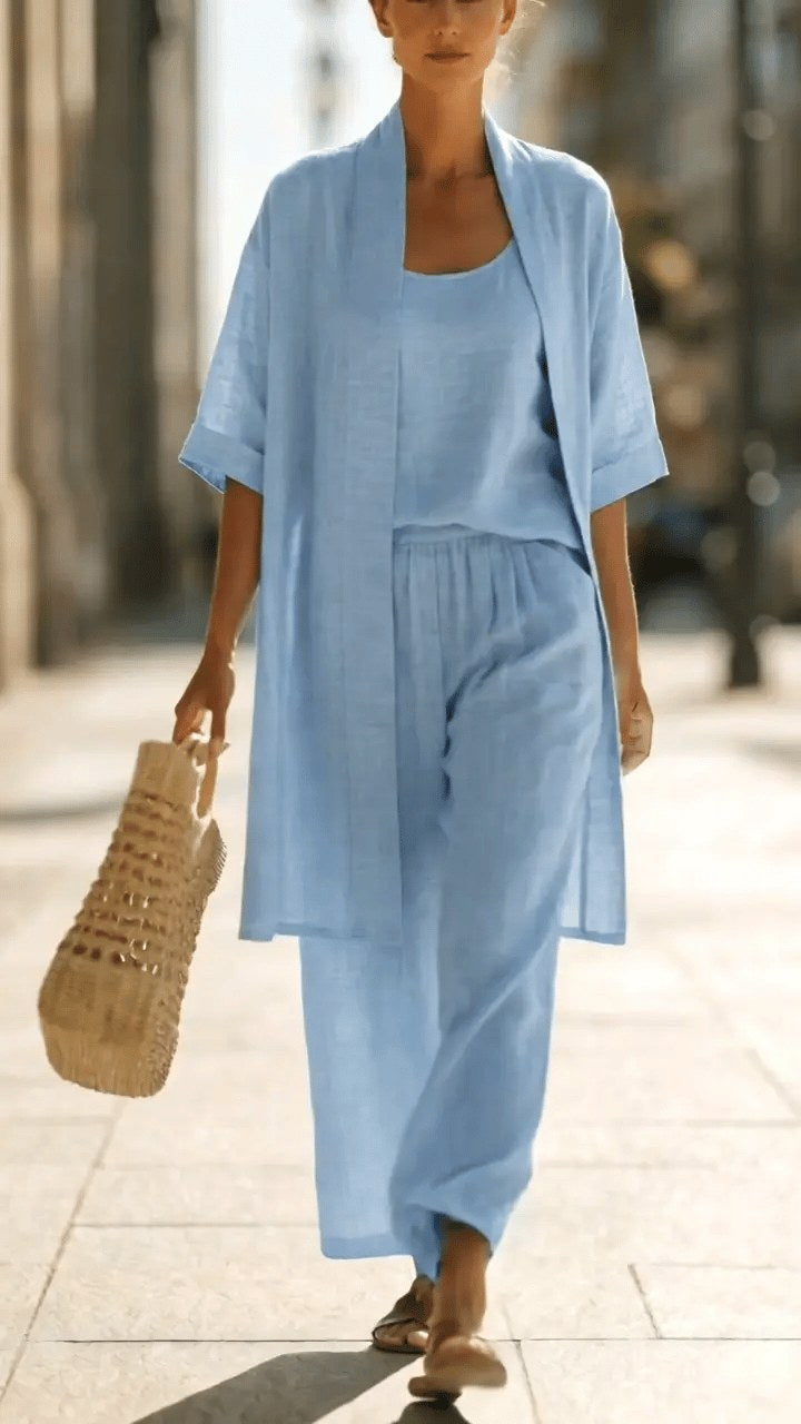 Isabella | Women's Linen-Cotton Three-Piece Set - image 7
