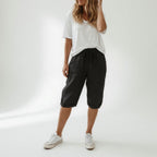 Jade | Women's Cotton Bermuda Shorts, Relaxed-Fit Warm-Weather Shorts | The Shrader Sisters | Wit
