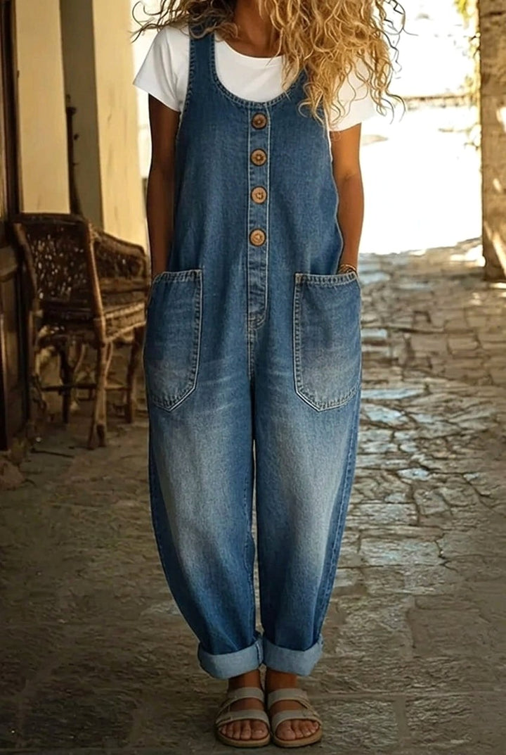 Jasmine | Women's Classic Denim Jumpsuit - image 1
