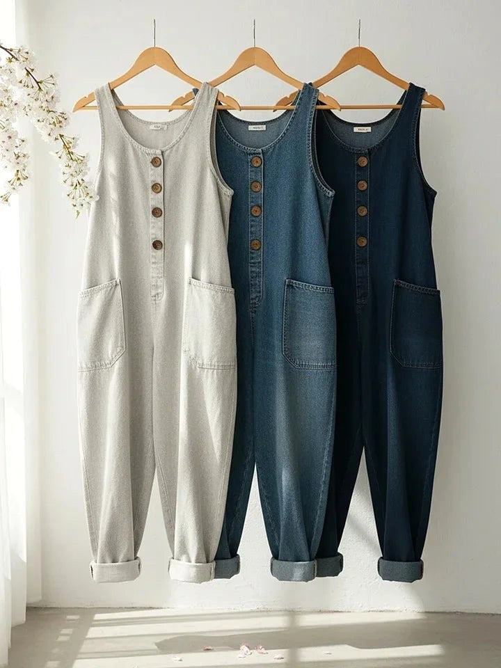 Jasmine | Women's Classic Denim Jumpsuit - image 6