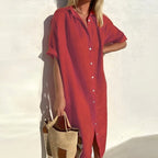 Jasmine | Women's Cotton Shirt Dress, Lightweight Summer Dress | The Shrader Sisters